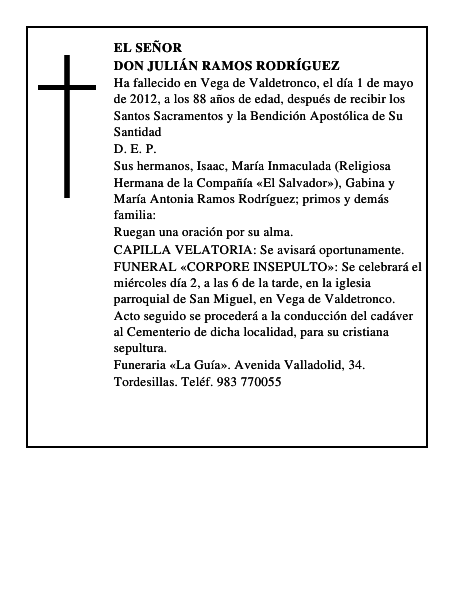 Don Julián Ramos Rodríguez