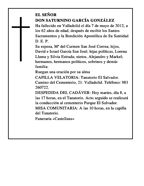Don Saturnino García González