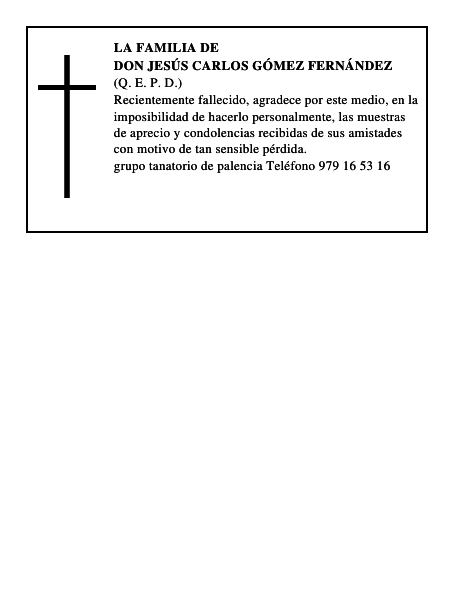 Don Jesús Carlos Gómez Fernández