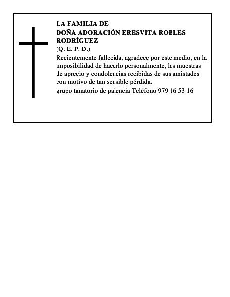 Doña Adoración Eresvita Robles Rodríguez