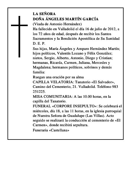 Doña Ángeles Martín García