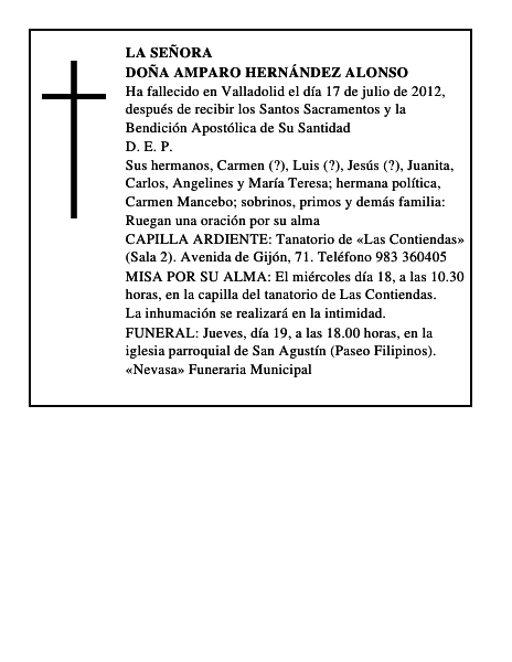 Doña Amparo Hernández Alonso