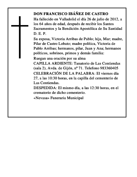 Don Francisco Ibáñez de Castro
