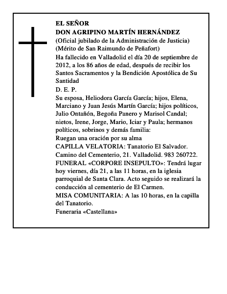Don Agripino Martín Hernández