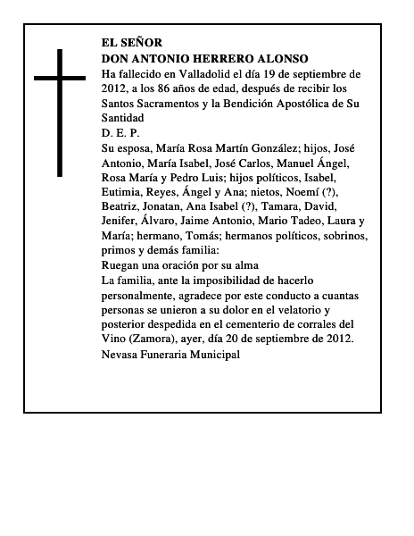 Don Antonio Herrero Alonso