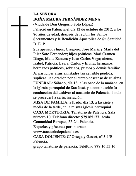 Doña Maura Fernández Mena