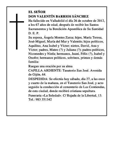 Don Valentín Barrios Sánchez