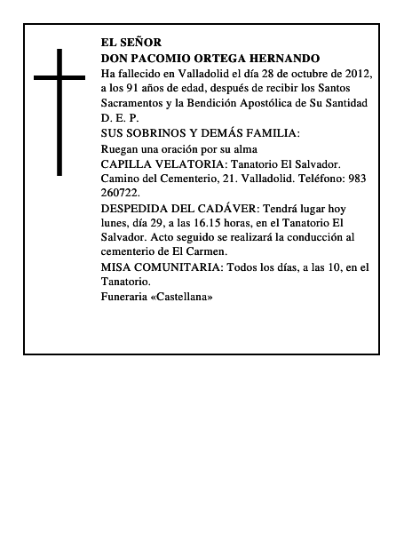 Don Pacomio Ortega Hernando