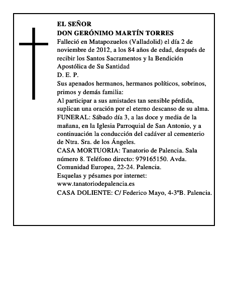 Don Gerónimo Martín Torres