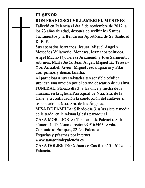 Don Francisco Villameriel Meneses