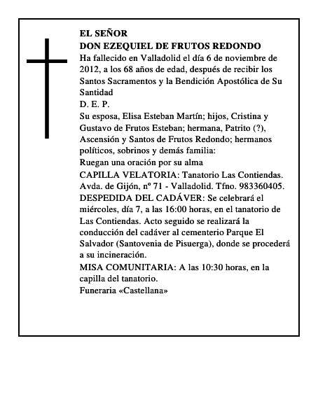 Don Ezequiel de Frutos Redondo