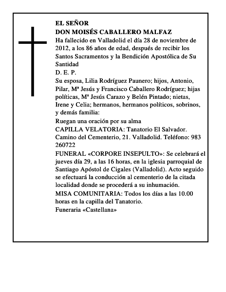 Don Moisés Caballero Malfaz