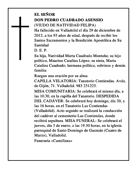 Don Pedro Cuadrado Asensio