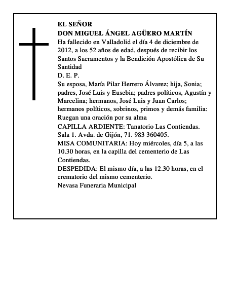 Don Miguel Ángel Agüero Martín