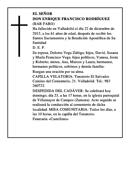Don Enrique Francisco Rodríguez