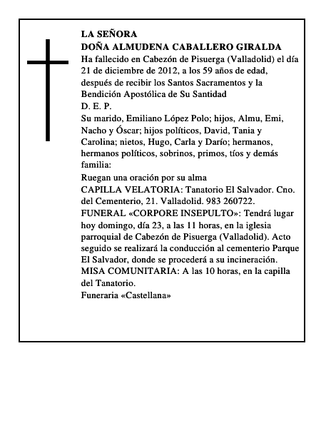 Doña Almudena Caballero Giralda