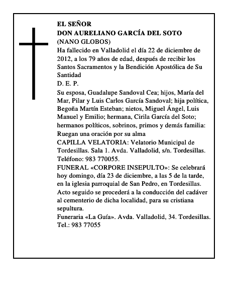 Don Aureliano García del Soto