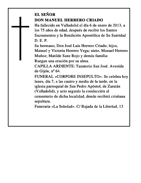 Don Manuel Herrero Criado