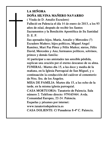 Doña Silvina Mañero Navarro