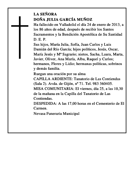 Doña Julia García Muñoz
