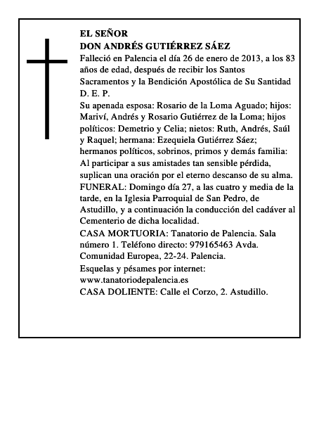 Don Andrés Gutiérrez Sáez
