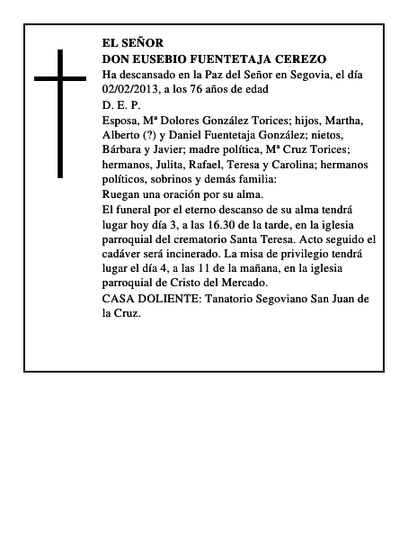 Don Eusebio Fuentetaja Cerezo