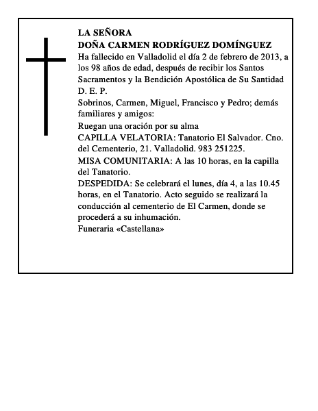Doña Carmen Rodríguez Domínguez