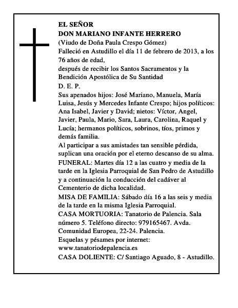 Don Mariano Infante Herrero