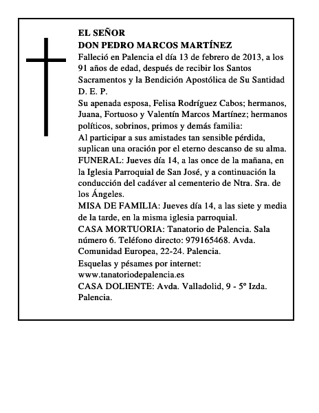 Don Pedro Marcos Martínez