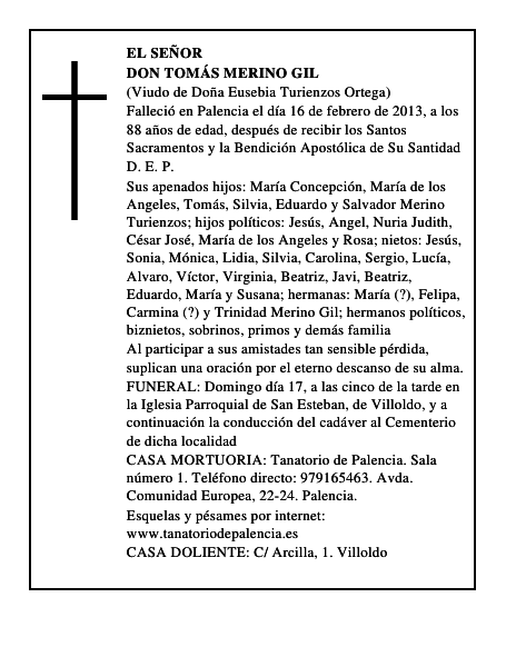 Don Tomás Merino Gil