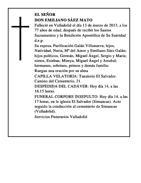 Don Emiliano Sáez Mato