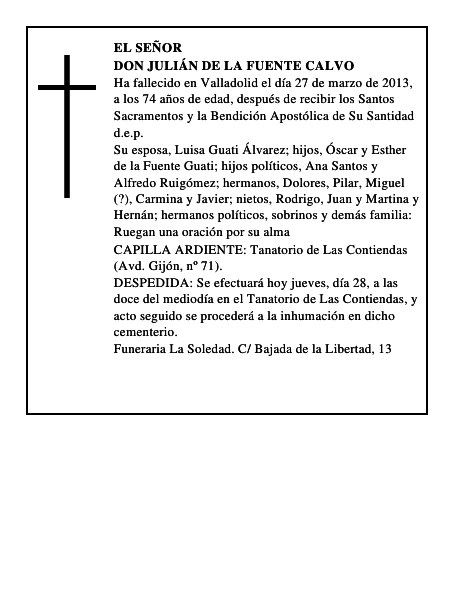 Don Julián de la Fuente Calvo