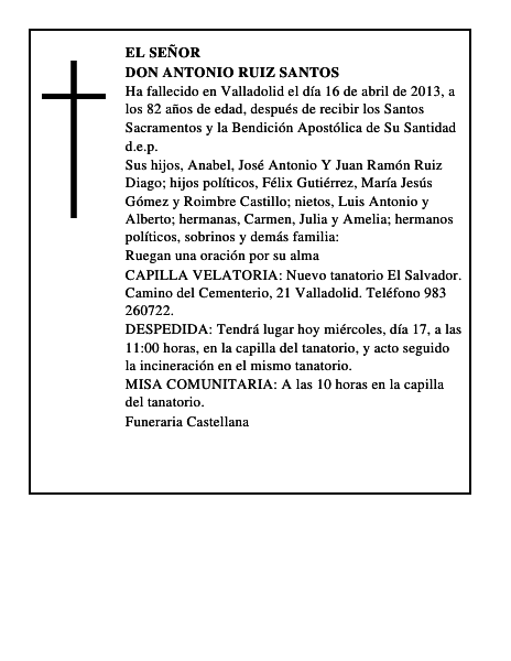 Don Antonio Ruiz Santos