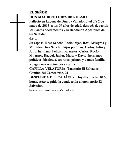 Don Mauricio Diez del Olmo