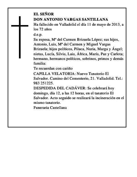 Don Antonio Vargas Santillana