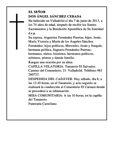 Don Ángel Sánchez Cebada