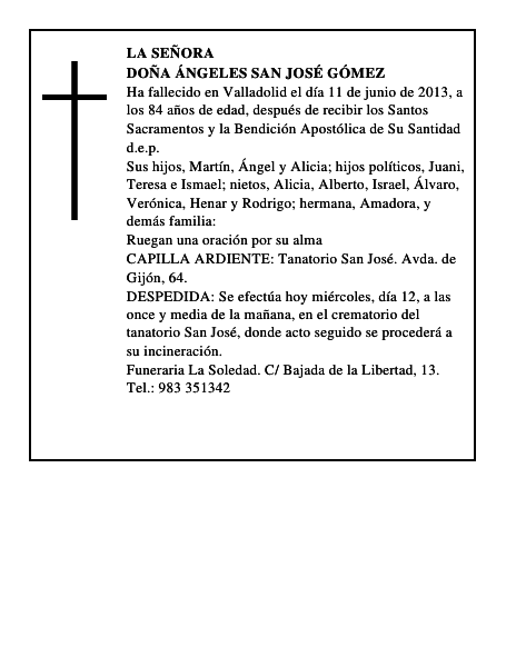 Doña Ángeles San José Gómez