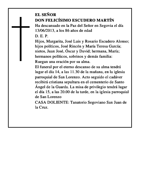 Don Felicísimo Escudero Martín