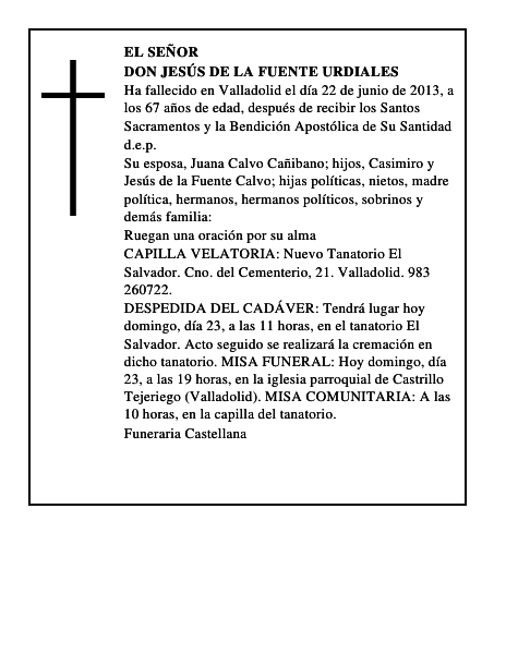Don Jesús de la Fuente Urdiales