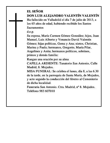 Don Luis Alejandro Valentín Valentín