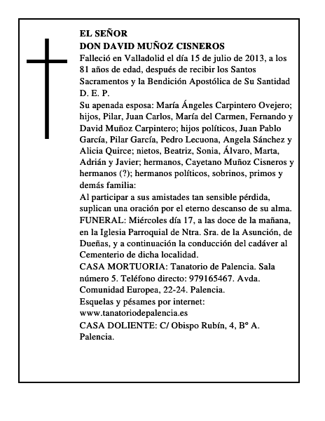Don David Muñoz Cisneros
