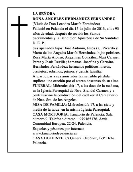 Doña Ángeles Hernández Fernández