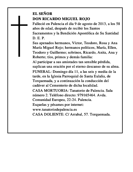 Don Ricardo Miguel Rojo