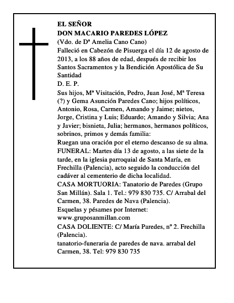 Don Macario Paredes López