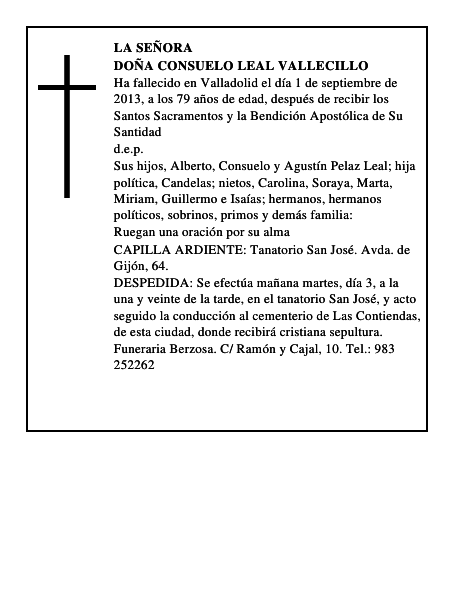 Doña Consuelo Leal Vallecillo