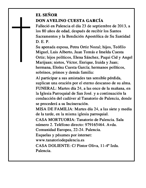 Don Avelino Cuesta García