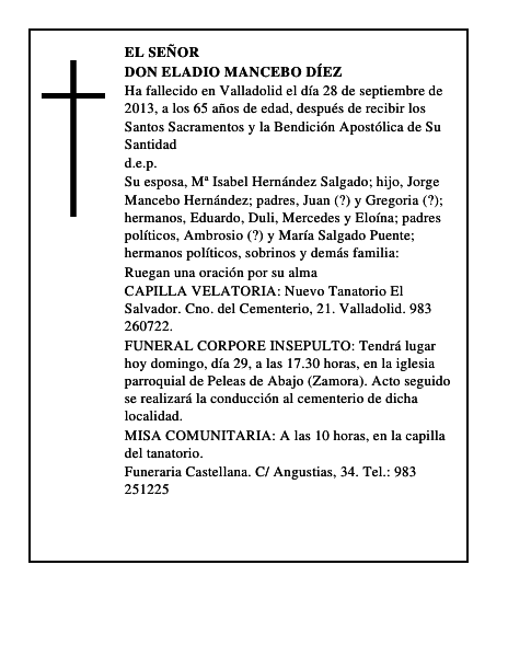Don Eladio Mancebo Díez