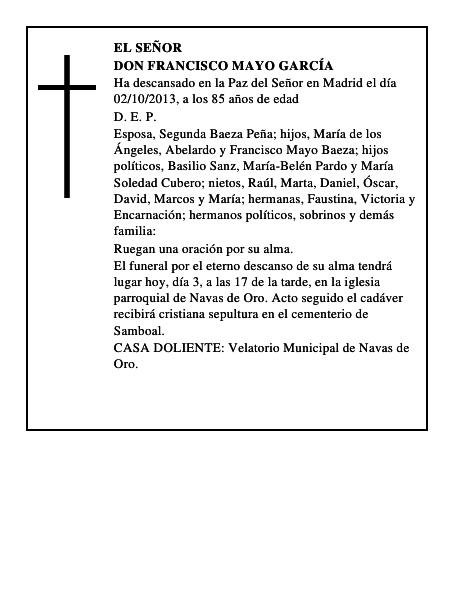 Don Francisco Mayo García