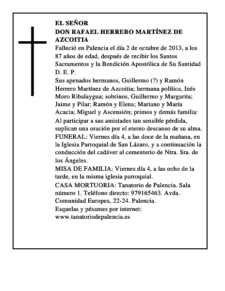 Don Rafael Herrero Martínez de Azcoitia