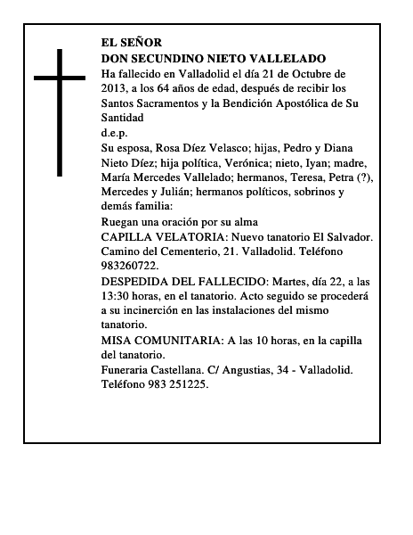 Don Secundino Nieto Vallelado